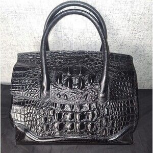 Pifuren Embossed Crocodile Shoulder Top Handle Bag